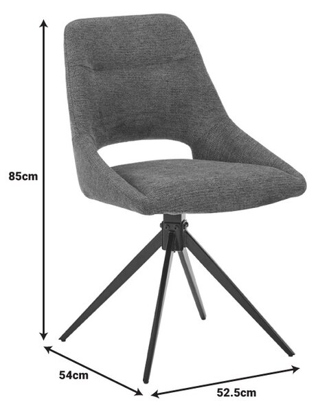 Forgószék, Luciano I, Pako World, textil, bézs, 52x54x85 cm