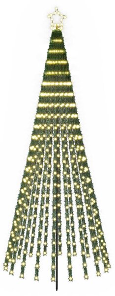 LED Karácsonyi Fenyő 250 cm 475 LED Meleg fehér Acél Fekete