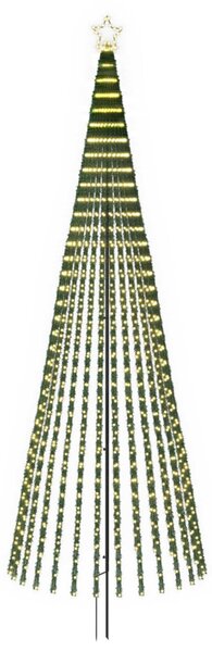 LED Karácsonyi Fenyő 400 cm 1028 LED Meleg fehér Acél Fekete