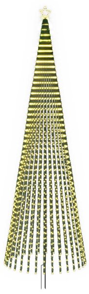 LED Karácsonyi Fenyő 500 cm 1524 LED Meleg fehér Acél Fekete