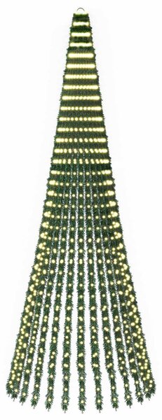 LED Karácsonyi Fenyő 370 cm 1008 LED Meleg fehér Acél Zöld