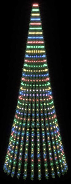 LED Karácsonyi Fenyő 370 cm 1008 LED Többszínű Acél Zöld