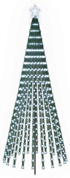 LED Karácsonyi Fenyő 250 cm 475 LED Hideg fehér Acél Fekete