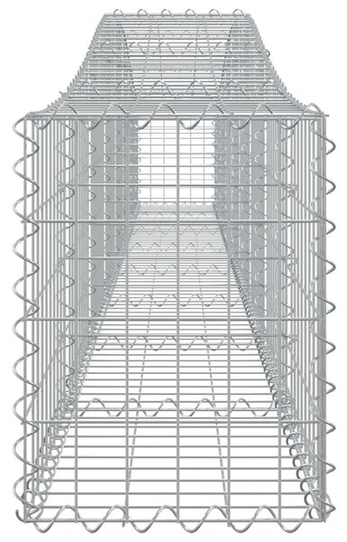 2 db íves horganyzott vas gabion kosár 400x30x40/60 cm