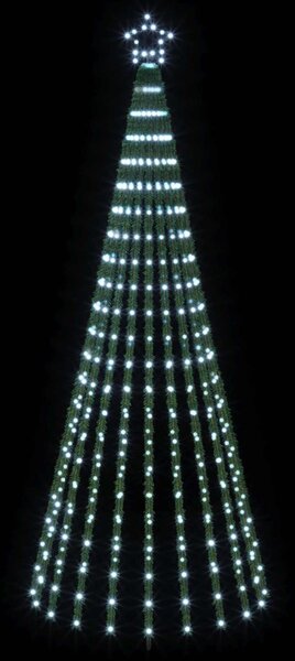 LED Karácsonyi Fenyő 250 cm 475 LED Hideg fehér Acél Fekete