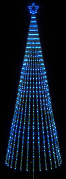 LED Karácsonyi Fenyő 400 cm 1028 LED Kék Acél Fekete