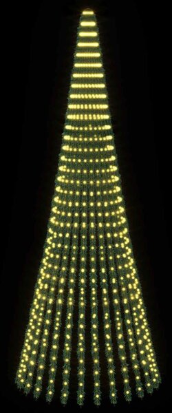 LED Karácsonyi Fenyő 370 cm 1008 LED Meleg fehér Acél Zöld