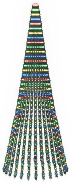 LED Karácsonyi Fenyő 370 cm 1008 LED Többszínű Acél Zöld