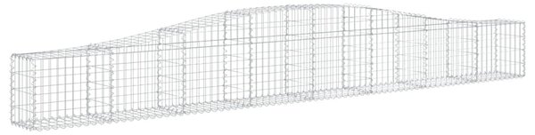 2 db íves horganyzott vas gabion kosár 400x30x40/60 cm