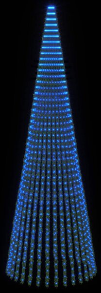 LED Karácsonyi Fenyő 470 cm 1504 LED Kék Acél Zöld