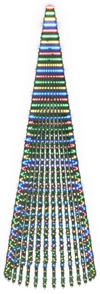 LED Karácsonyi Fenyő 470 cm 1504 LED Többszínű Acél Zöld
