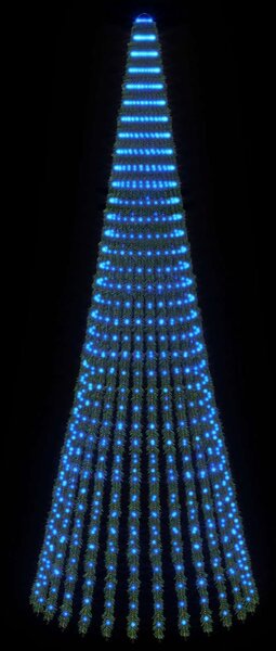 LED Karácsonyi Fenyő 370 cm 1008 LED Kék Acél Zöld
