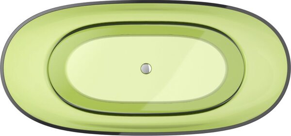 Mexen Pure lime szabadon álló átlátszó kád 170 x 80 cm, krómozott lefolyó - 58071708012