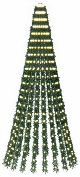 LED Karácsonyi Fenyő 220 cm 460 LED Meleg fehér Acél Zöld