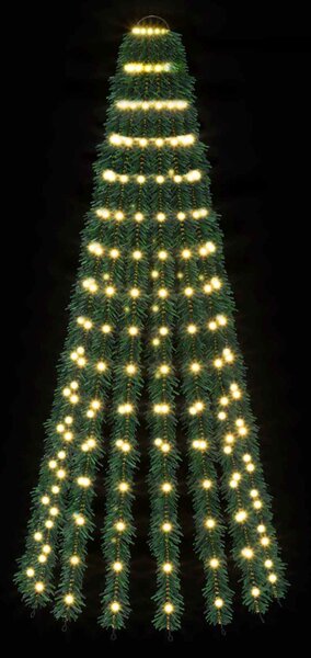 LED Karácsonyi Fenyő 150 cm 240 LED Meleg fehér Acél Zöld