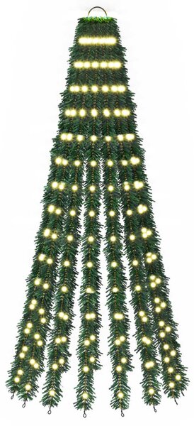 LED Karácsonyi Fenyő 150 cm 240 LED Meleg fehér Acél Zöld