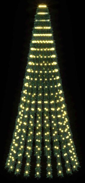 LED Karácsonyi Fenyő 220 cm 460 LED Meleg fehér Acél Zöld