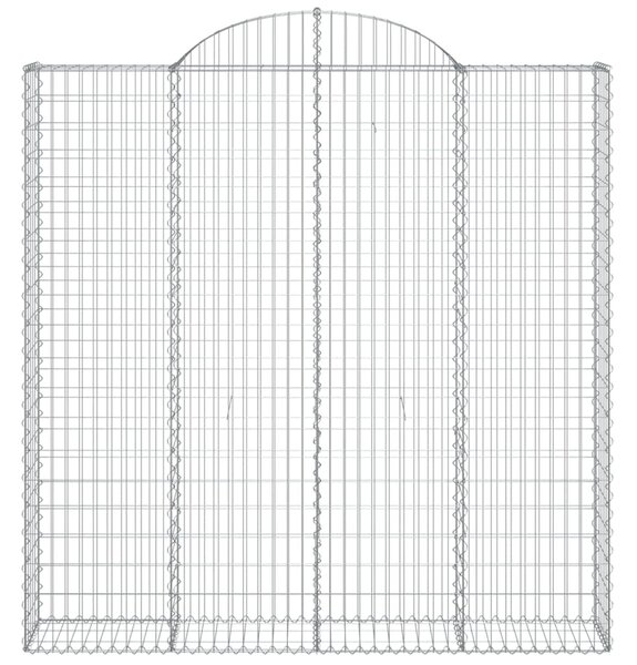 Íves horganyzott vas gabion kosár 200x30x200/220 cm