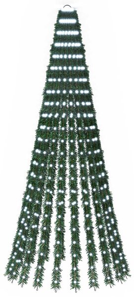 LED Karácsonyi Fenyő 220 cm 460 LED Hideg fehér Acél Zöld