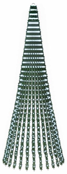 LED Karácsonyi Fenyő 370 cm 1008 LED Hideg fehér Acél Zöld