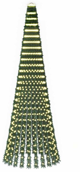 LED Karácsonyi Fenyő 270 cm 648 LED Meleg fehér Acél Zöld