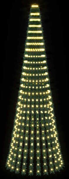 LED Karácsonyi Fenyő 270 cm 648 LED Meleg fehér Acél Zöld