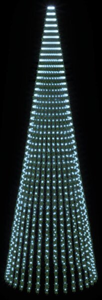 LED Karácsonyi Fenyő 470 cm 1504 LED Hideg fehér Acél Zöld