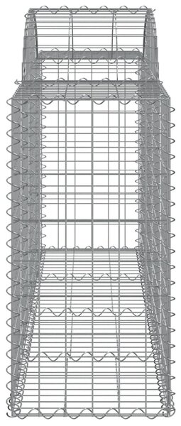 7 db íves horganyzott vas gabion kosár 200x50x80/100 cm
