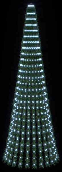 LED Karácsonyi Fenyő 270 cm 648 LED Hideg fehér Acél Zöld