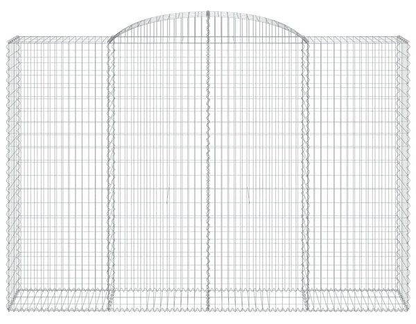 3 db íves horganyzott vas gabion kosár 300x50x200/220 cm