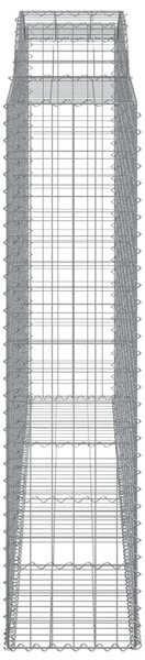 3 db íves horganyzott vas gabion kosár 300x50x200/220 cm