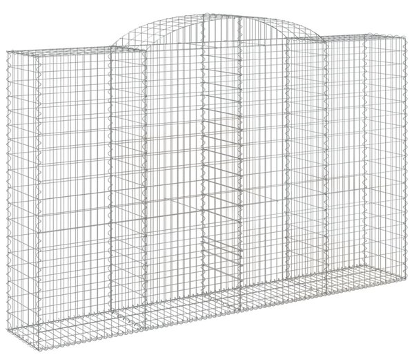 2 db íves horganyzott vas gabion kosár 300x50x180/200 cm