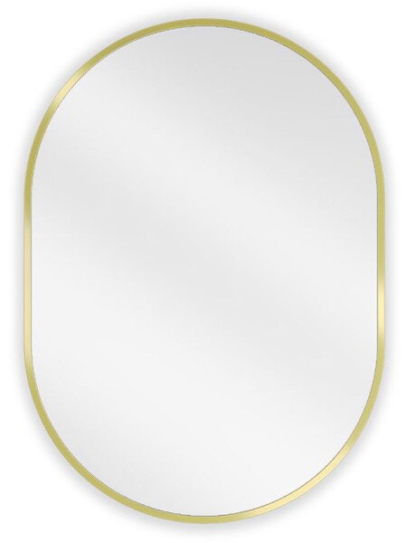 Mexen Loft ovális fürdőszobai tükör 70 x 50 cm, arany keret - 9851-070-050-000-50