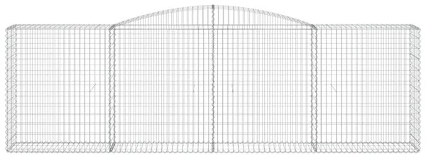 Íves horganyzott vas gabion kosár 400x50x120/140 cm