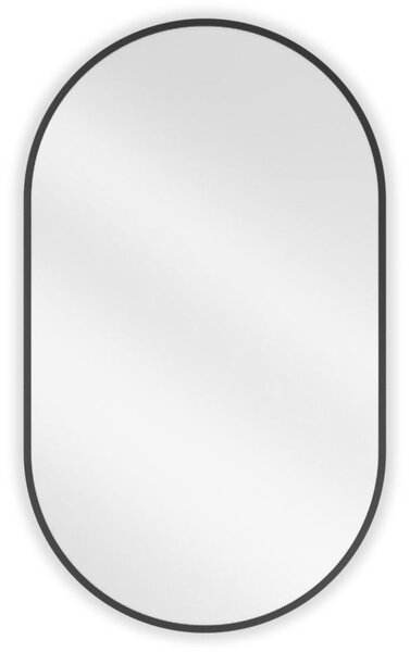 Mexen Loft ovális fürdőszobai tükör 85 x 50 cm, fekete keret - 9851-085-050-000-70