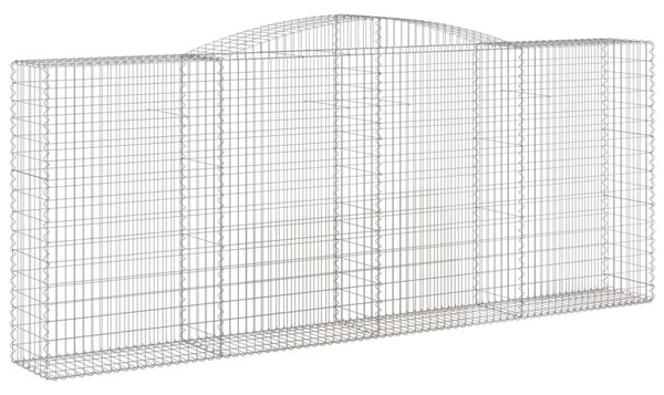 2 db íves horganyzott vas gabion kosár 400x50x160/180 cm