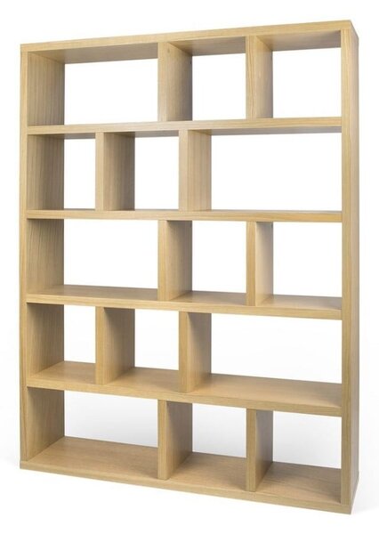 Natúr színű könyvespolc tölgyfa dekorral 150x198 cm Berlin – TemaHome