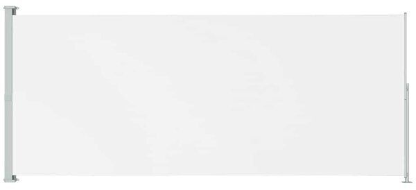 Krémszínű behúzható oldalsó terasznapellenző 180 x 500 cm