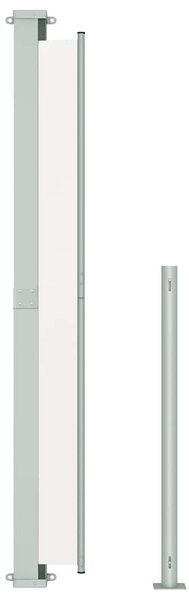Krémszínű behúzható oldalsó terasznapellenző 180 x 500 cm