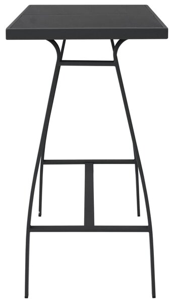 VidaXL fekete edzett üveg kerti bárasztal 110 x 60 x 110 cm