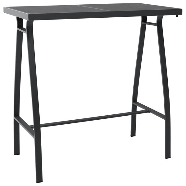 VidaXL fekete edzett üveg kerti bárasztal 110 x 60 x 110 cm