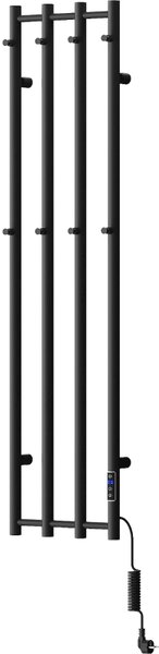 Mexen Pino, elektromos fűtőelem törülközőtartóval 1405x347 mm, 250 W, fekete, W301-1405-347-00-70