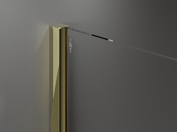 Mexen Velar, tolózuhanyajtó nyitáshoz 130 cm, 8 mm-es matt üveg, arany fényes, 871-130-000-31-50
