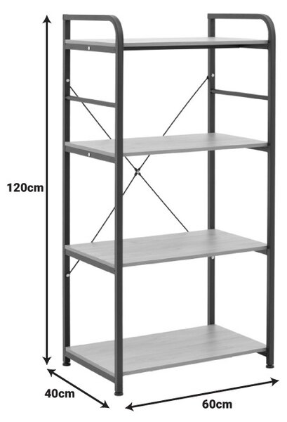 Állópolc, Depo, Pako World, MDF, fehér, 60x40x120 cm