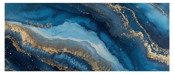 Kép - Kék márvány absztrakció (120x50 cm)