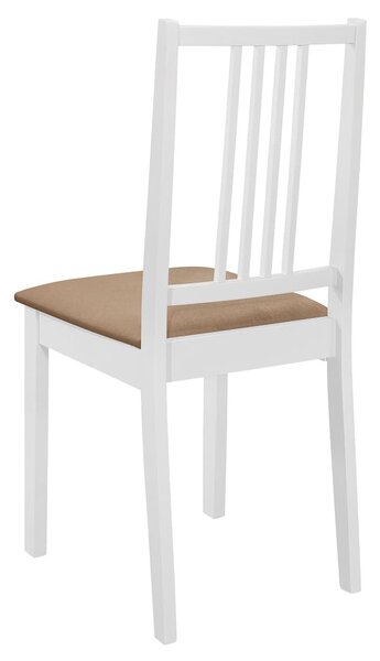 5-részes fehér MDF étkezőgarnitúra