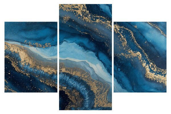 Kép - Kék márvány absztrakció (90x60 cm)