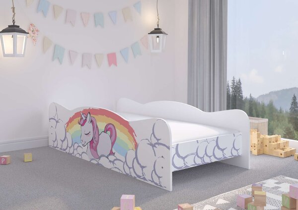 UNIKORNIS gyerekágy 160x80cm - ajándék matraccal