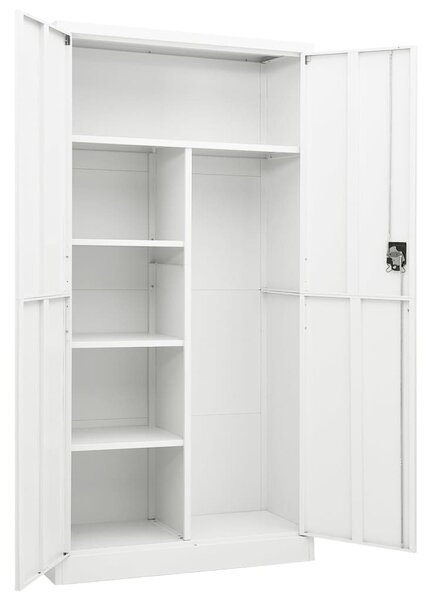 Fehér acél zárható szekrény 90 x 40 x 180 cm