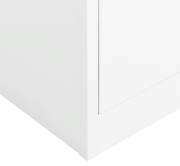 Fehér acél zárható szekrény 90 x 40 x 180 cm